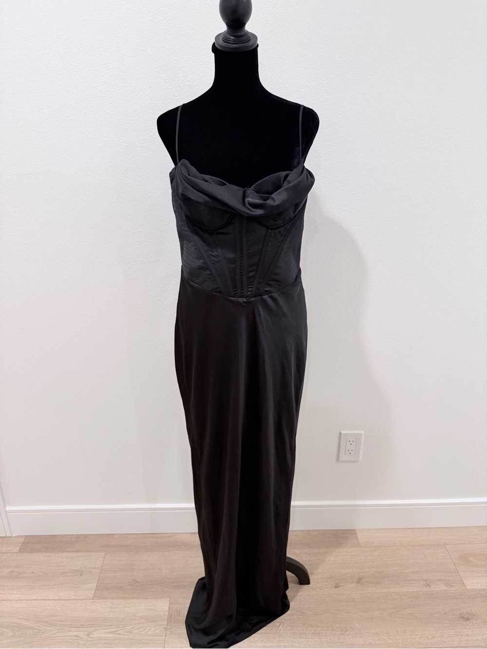 House of CB Black Satin Corset Dress - Picture 11 of 13